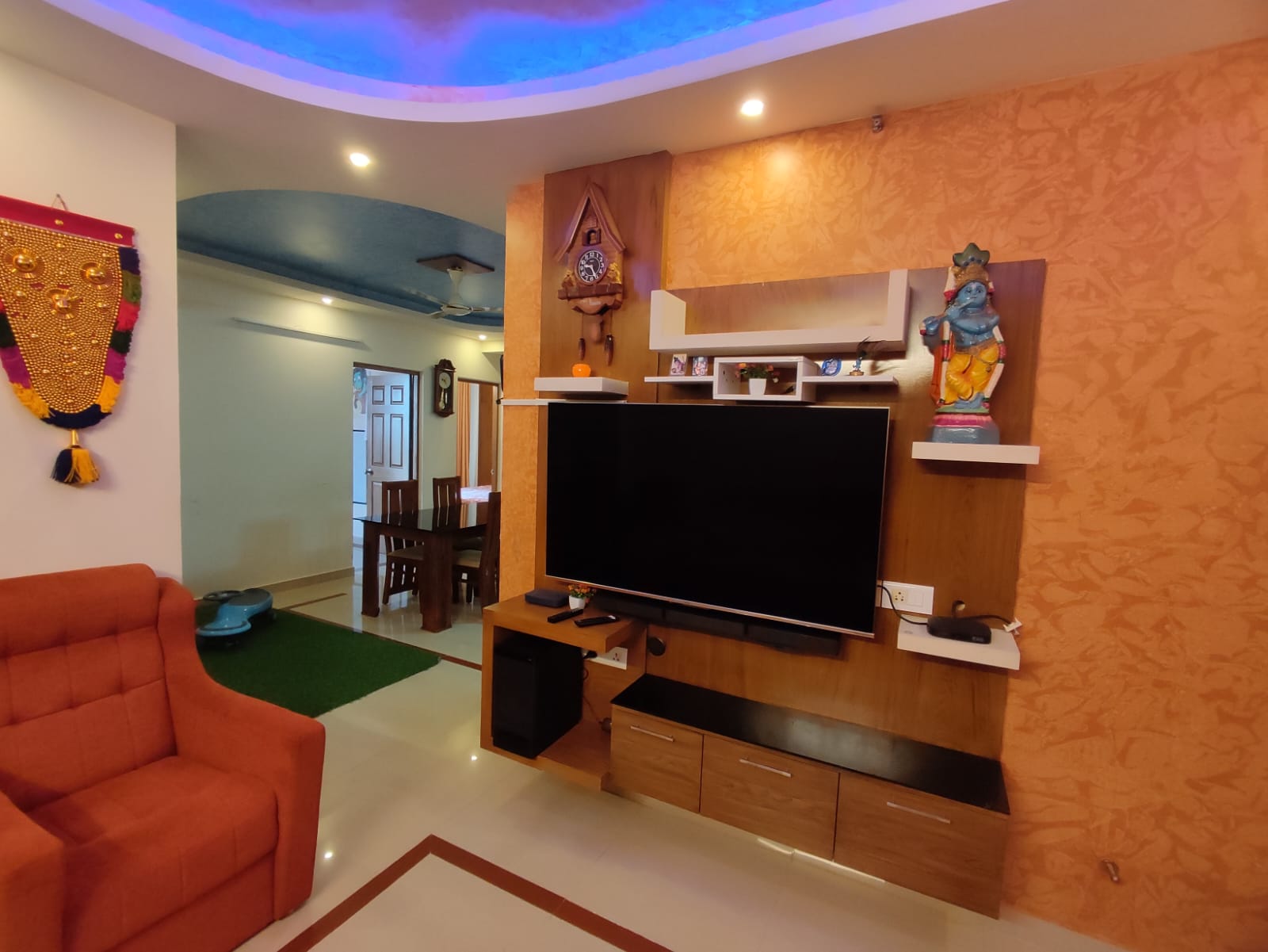 1500 Sq Ft, 3BHK Fully Furnished flat
